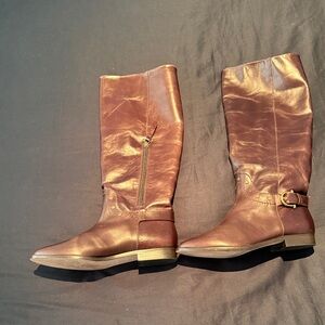 Etienne Aigner Brown Leather    7.5 Knee-High Boots preowned non smoker home